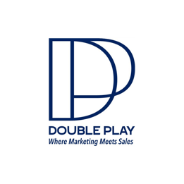 D DOUBLE PLAY Where Marketing Meets Sales. A logo for double play where marketing meets sales